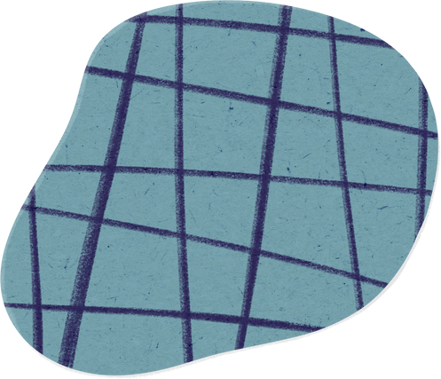 Scribbled Blue and Violet Irregular Grid Paper Cut-out